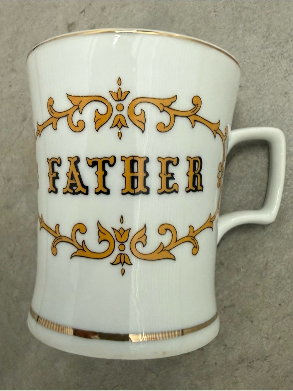 White Porcelain “Father” Mug